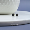 Sterling Silver Sparkly Black Zirconia Ball Studs
