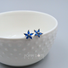 Sterling Silver Navy Blue Flower Zirconia Studs