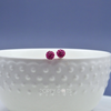 Sterling Silver Sparkly Pink Zirconia Ball Studs