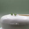 Sterling Silver Peridot Claw Studs