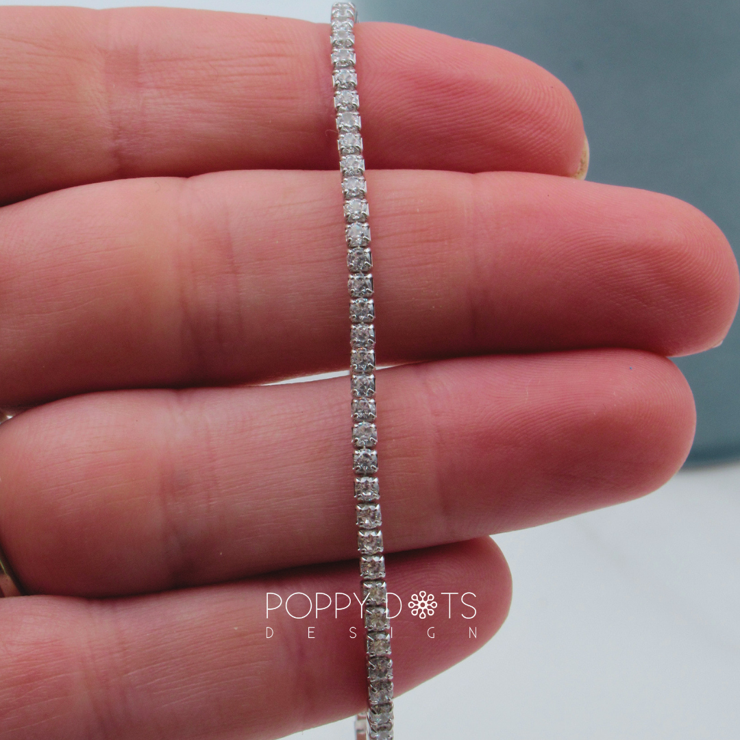Sterling Silver White Zirconia Tennis Bracelet