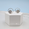 Sterling Silver Tiny Mother of Pearl Circle Studs