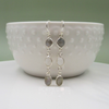 Sterling Silver Long Dangling Moonstone and Labradorite Earrings