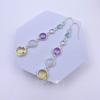 Sterling Silver Blue Onyx, Crystal, Purple Amethyst, Moonstone and Citrine Quartz Earrings