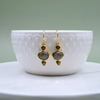 The Heiress: Labradorite, Rhodolite & Smoky Quartz Gold-Plated Sterling Silver Earrings