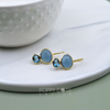The Princess: Blue Onyx & Blue Topaz Gold-Plated Sterling Silver Earrings