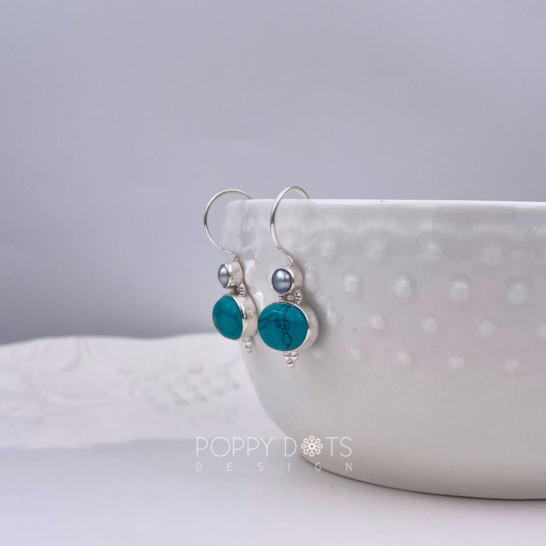 Sterling Silver Exquisite Turquoise Earrings