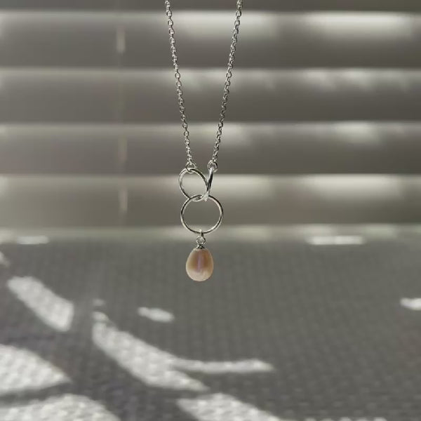 Sterling Silver Trinity Freshwater Pearl Necklace