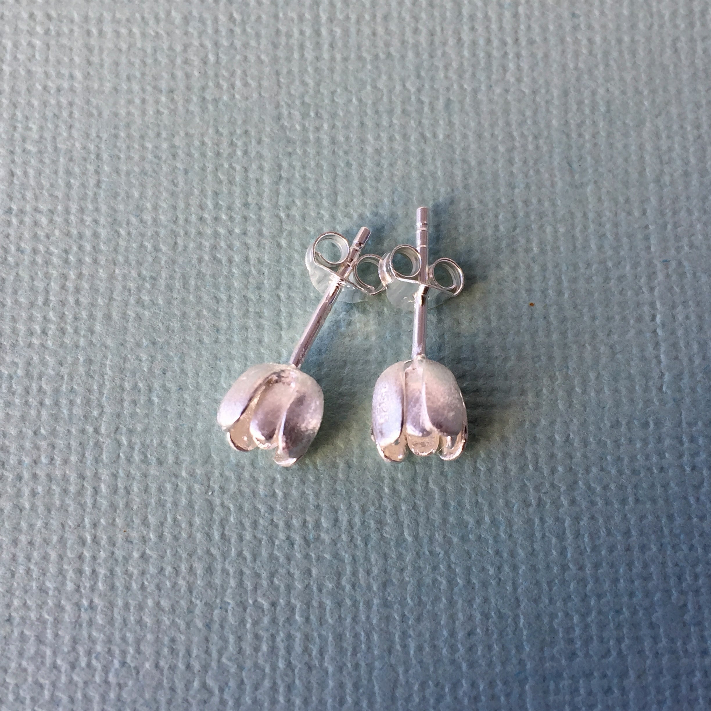 Sterling Silver Petite Tulip Studs