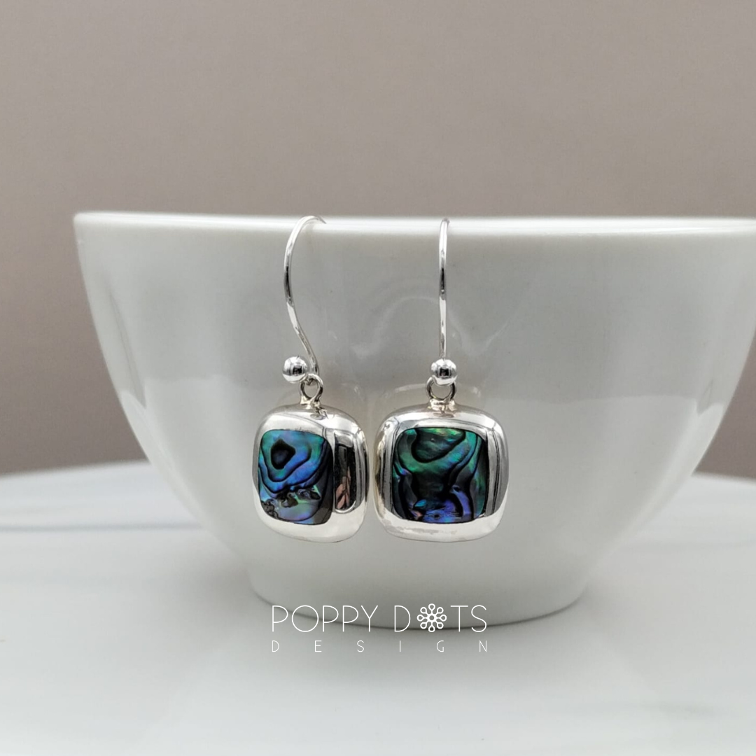 Luxurious Sterling Silver 2-in-1 Shell Earrings