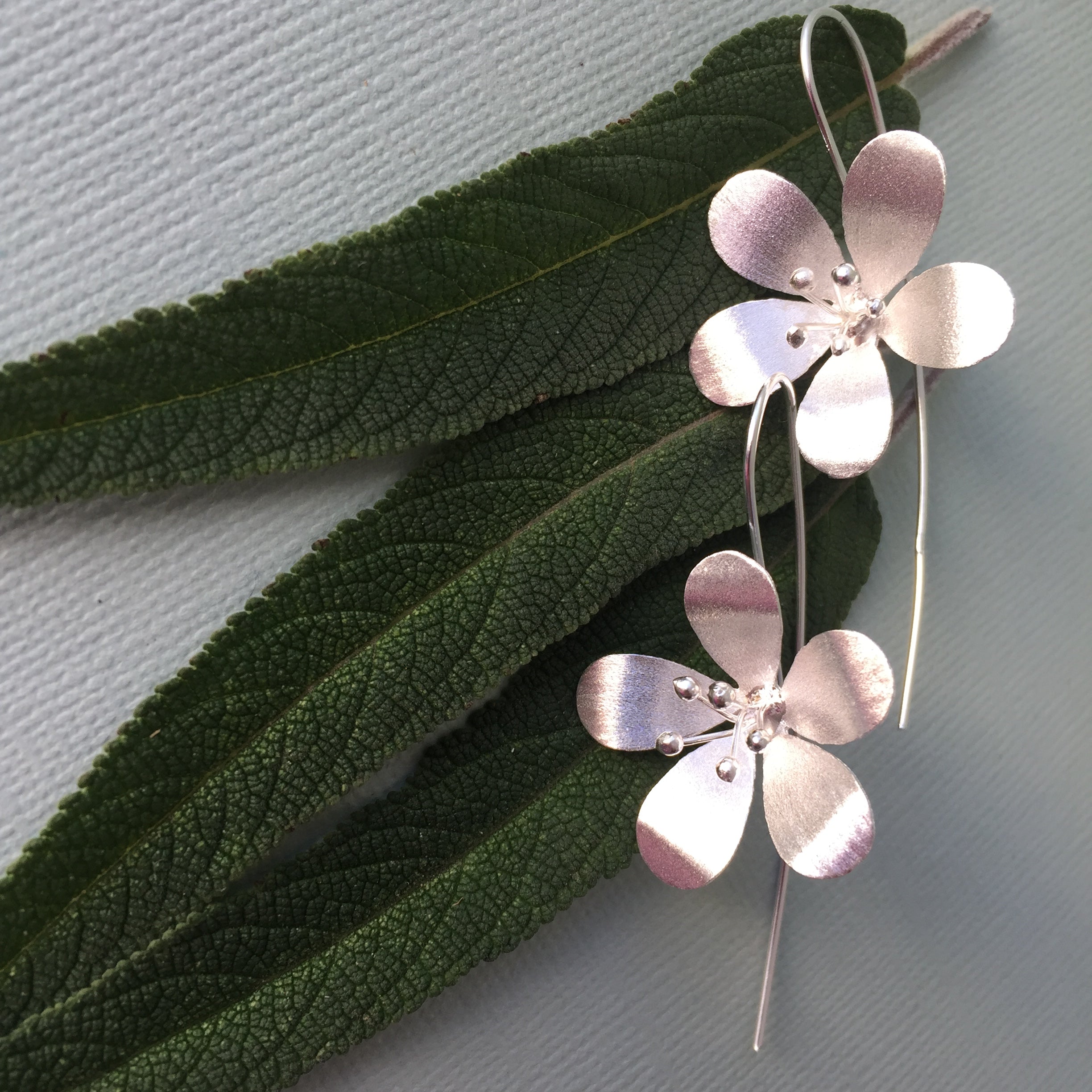 Sterling Silver Oriental Lillies Earrings