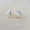Load image into Gallery viewer, Sterling Silver &amp; Freshwater Pearl Fayette Studs