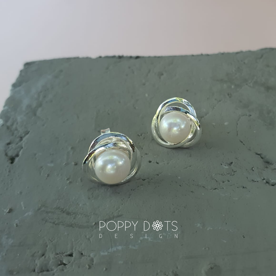 Sterling Silver & Freshwater Pearl Fayette Studs