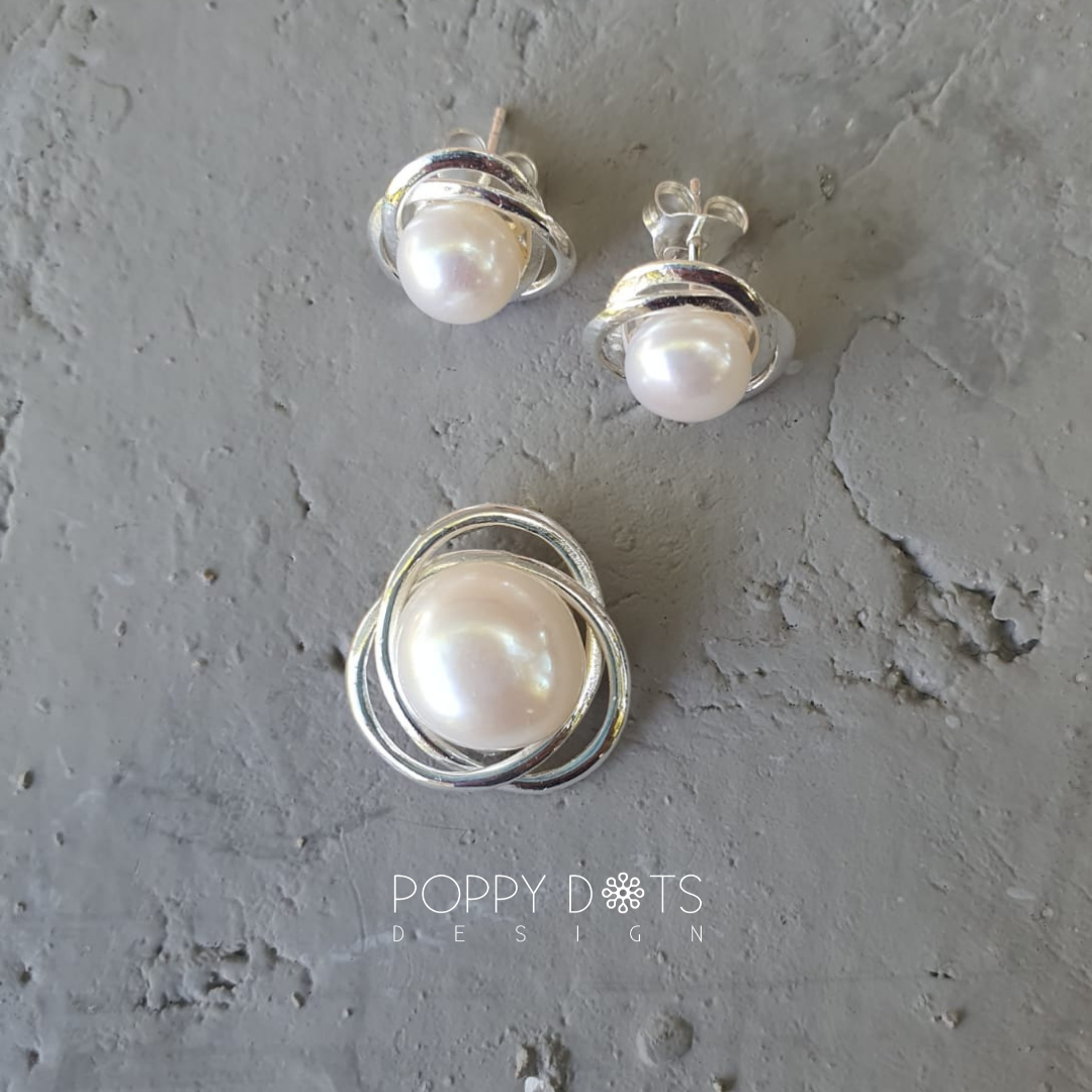 Sterling Silver & Freshwater Pearl Fayette Studs