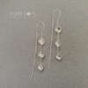 Sterling Silver Triple Zirconia Threader Earrings