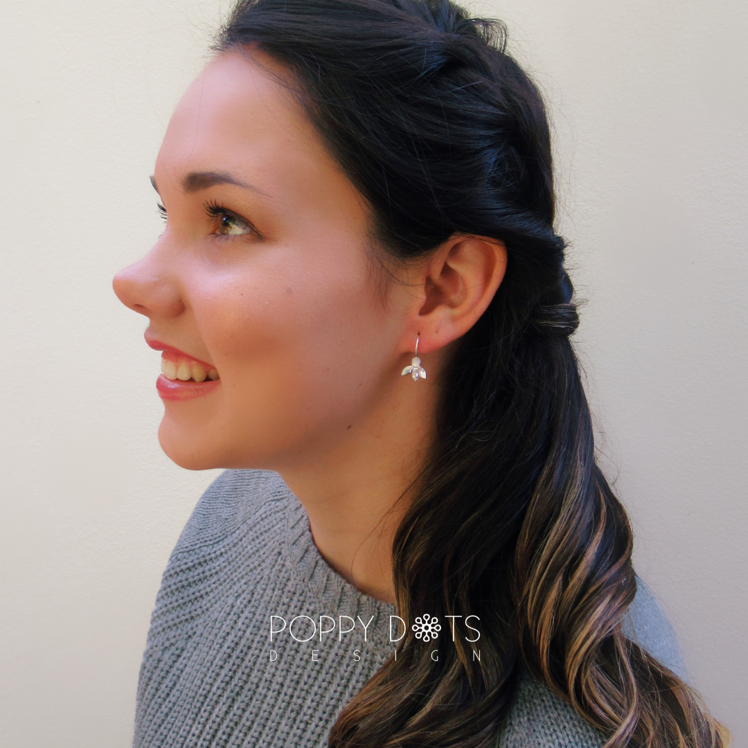 Sterling Silver & Freshwater Pearl Dew Blossoms
