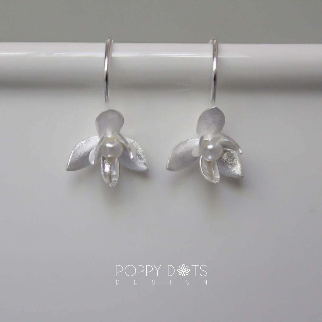 Sterling Silver & Freshwater Pearl Dew Blossoms