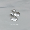 Sterling Silver Brushed Circle Studs