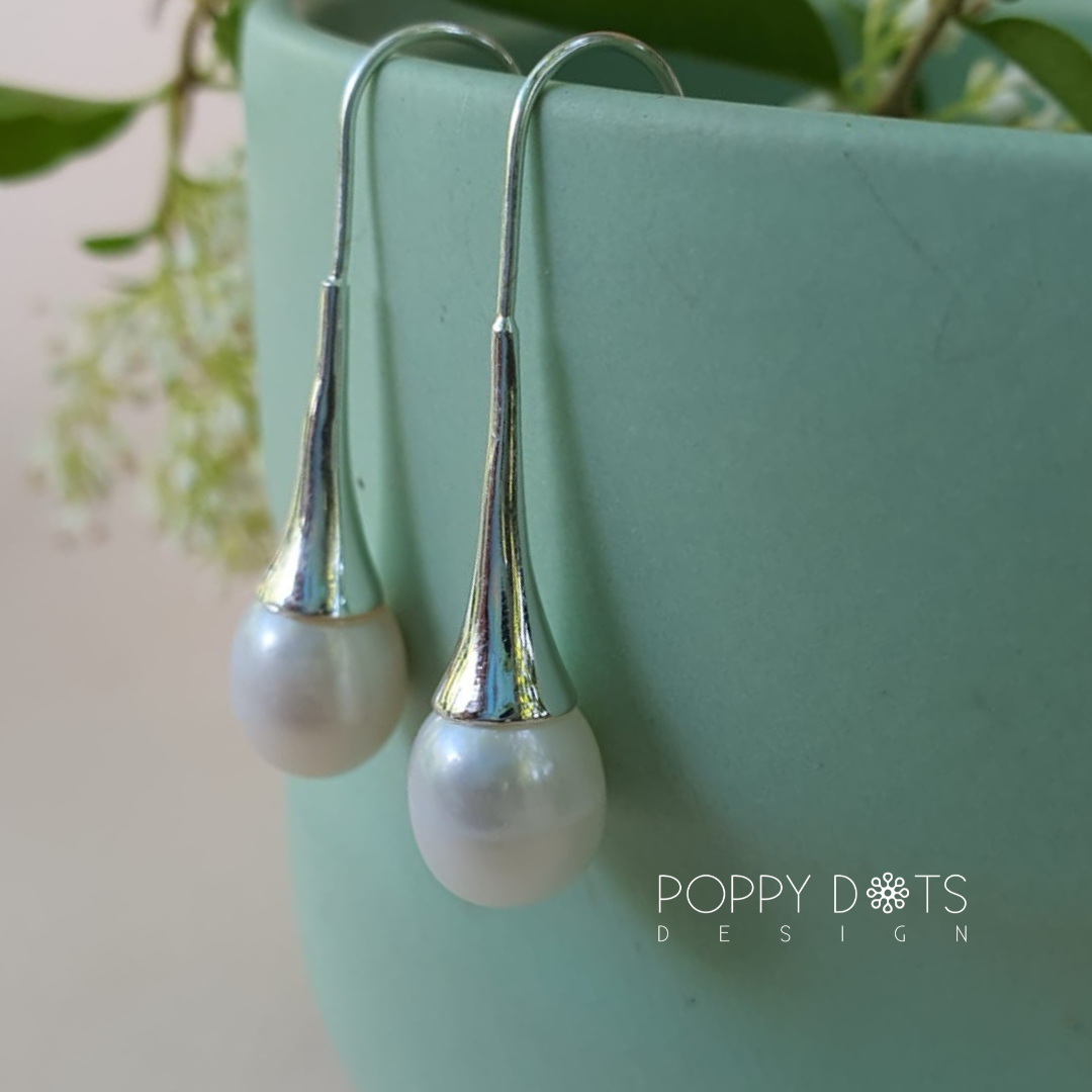 Sterling Silver & Freshwater Pearl Chloé Earrings