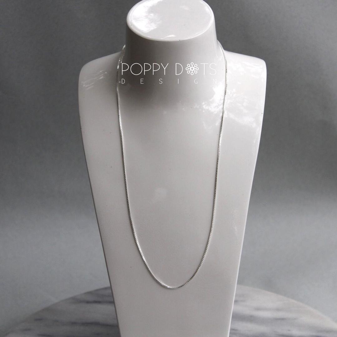 Sterling Silver 50 cm cube chain