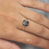 Sterling Silver & Square Mystic Topaz Ring