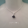 Sterling Silver & Square Mystic Topaz Pendant