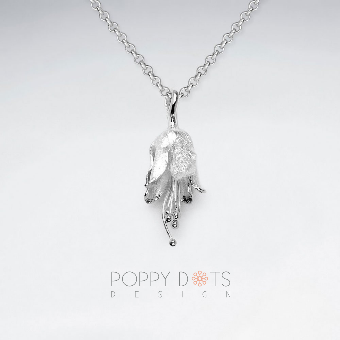 Sterling Silver Blue Bell Pendant