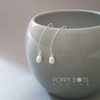 Sterling Silver Dainty Freshwater Pearl Splendor Hook Earrings