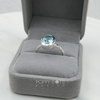 Luxurious Sterling Silver Blue Topaz Oval Ring (9 mm x 11mm)