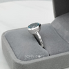 Luxurious Sterling Silver Blue Topaz Oval Ring (9 mm x 11mm)