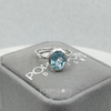 Luxurious Sterling Silver Blue Topaz Oval Ring (9 mm x 11mm)