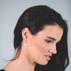 Luxurious Sterling Silver & Freshwater Pearl Drop Studs
