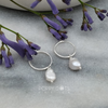 Petite Sterling Silver Pretty Woman Baroque Pearl Earrings