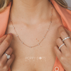Sterling Silver & Rose Gold 50 cm dottie chain