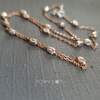 Sterling Silver & Rose Gold 45 cm dottie chain