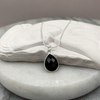 Sterling Silver Black Onyx Teardrop Pendant