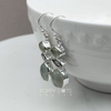 Luxurious Sterling Silver Prehnite and Green Amethyst Earrings