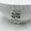 Luxurious Sterling Silver Prehnite and Green Amethyst Earrings
