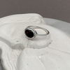 Sterling Silver Dottie Oval Garnet Ring