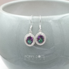 Sterling Silver Dottie Oval Mystic Topaz Earrings