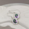 Sterling Silver Dottie Oval Mystic Topaz Earrings