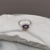 Sterling Silver Dottie Oval Purple Amethyst Ring