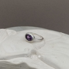 Sterling Silver Dottie Oval Purple Amethyst Ring