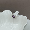 Sterling Silver Dottie Oval Purple Amethyst Ring