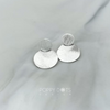 Load image into Gallery viewer, Sterling Silver Double Disk Brushed Studs