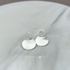 Sterling Silver Double Disk Brushed Studs