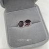 Sterling Silver Garnet Round Studs (8mm)