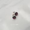 Sterling Silver Garnet Round Studs (8mm)