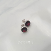 Load image into Gallery viewer, Sterling Silver Garnet Round Studs (8mm)