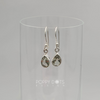 Sterling Silver Green Amethyst Teardrop Earrings
